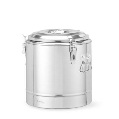 Termoska na přepravu potravin, HENDI, Kitchen Line, 19L, Stříbrná, ⌀350x(H)400mm | 708088
